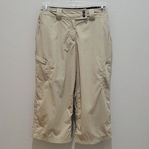EXOFFICIO Women's Hiking Capris, Sz 12, Beige, Nylon